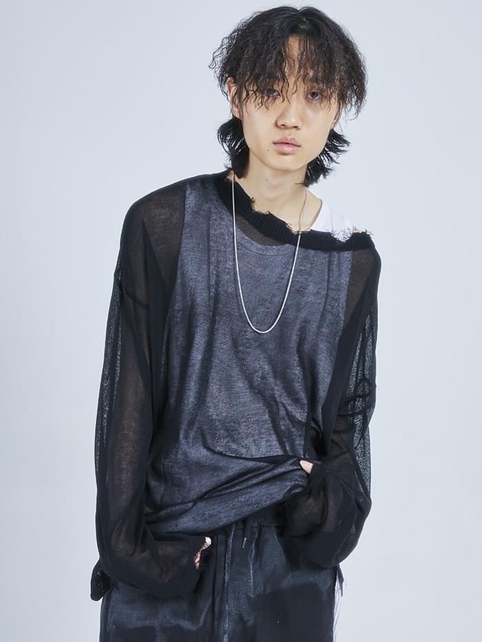damage net knit - men