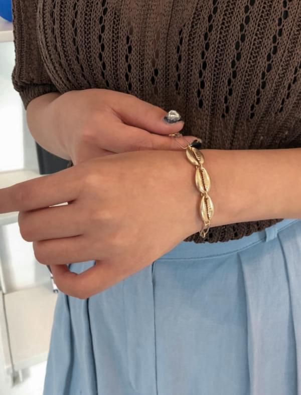 gold bean bracelet