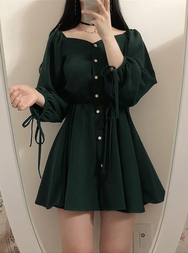 주문폭주할인♥베이비 숄더 리본원피스(4color)