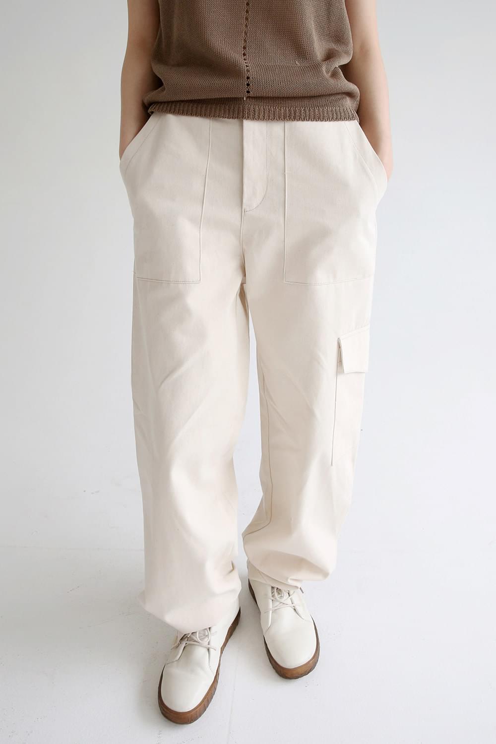 white stich detail over pants (ivory)