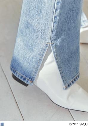 NITA SLIT LONG DENIM PANTS