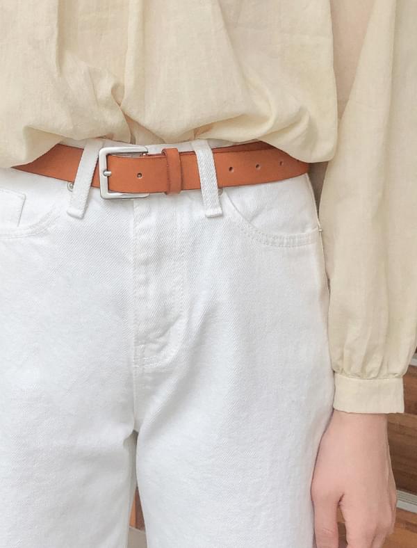 basic square buckle belt