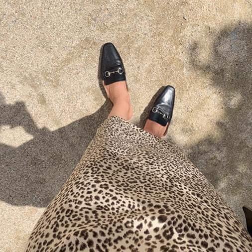 Ed Leopard Long Skirt