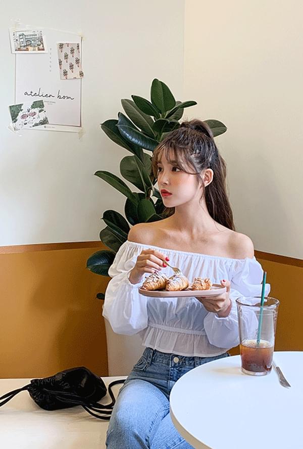 Square Neck Off Shoulder Blouse