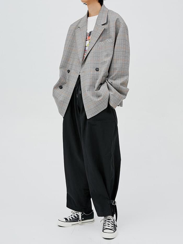 daddy-fit check double jacket - men