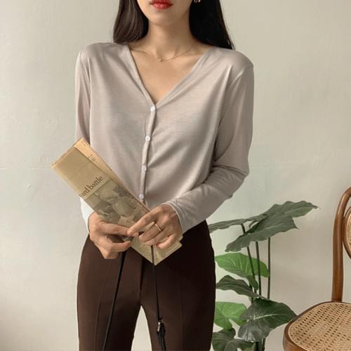 Barre rouge cardigan