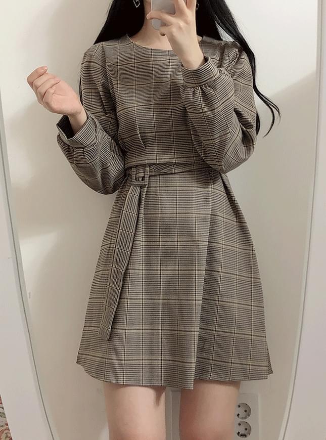 신상할인♥브랜디 체크 핀턱ops(와인,베이지)