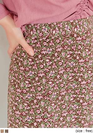 ACADIA FLOWER BANDING LONG SKIRT