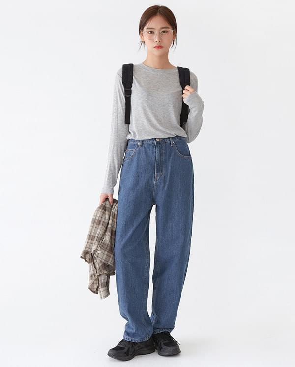 captain wide denim pants