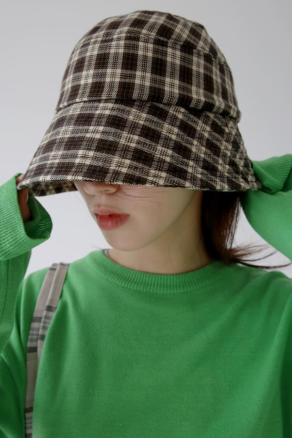 vintage gingham bucket hat