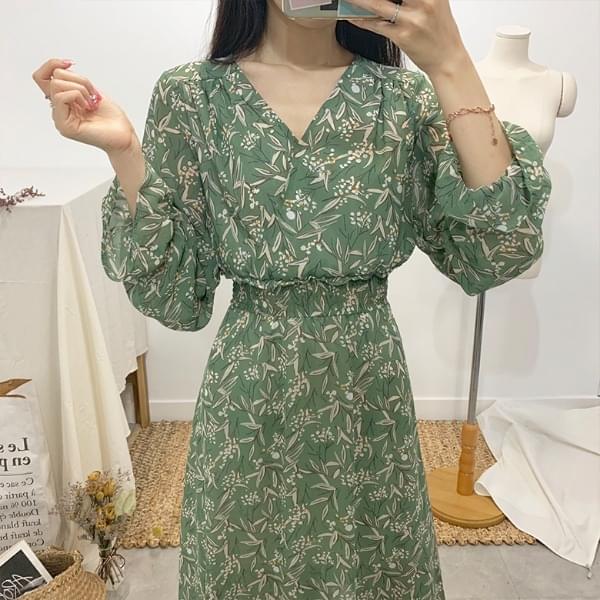 Marang Flower V Long Dress