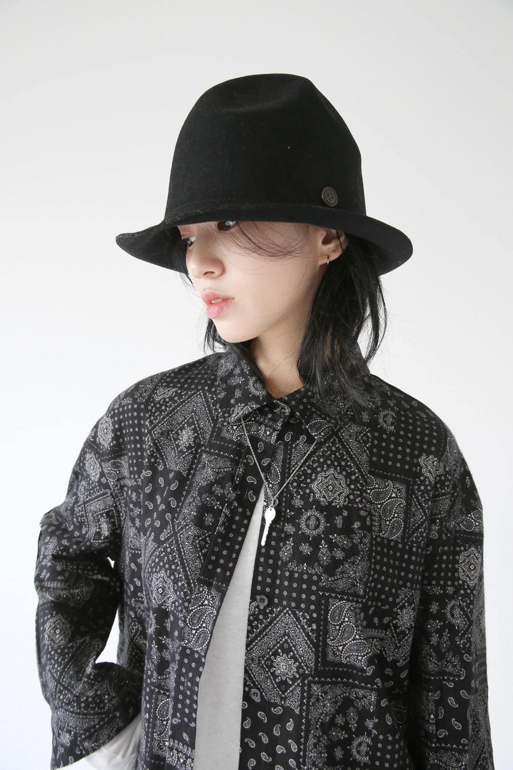 retro shape wool fedora