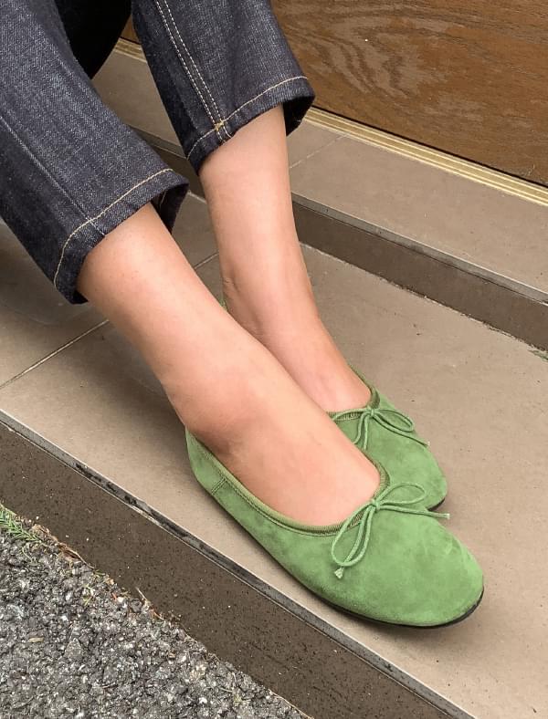 girlish ribbon flat shoes