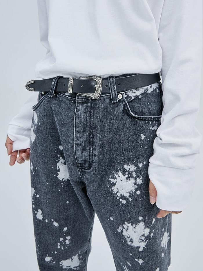 cow hide savage western belt
