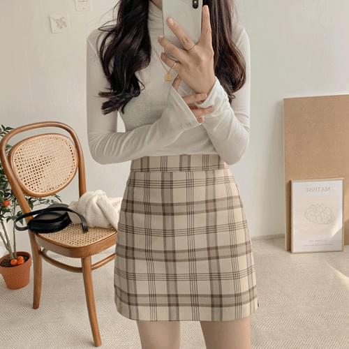 Cana check mini skirt