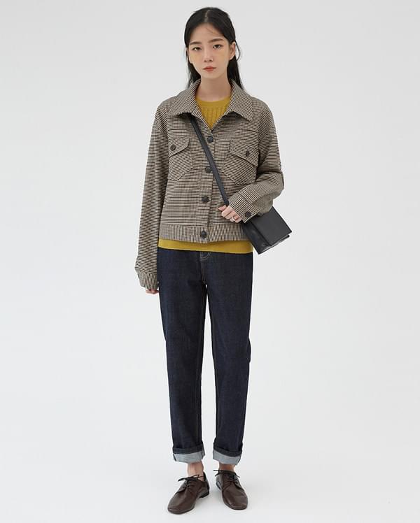 alan check short jacket