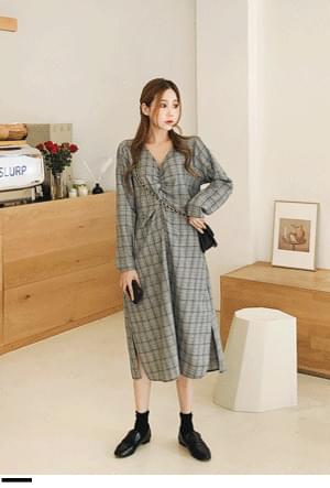 Comfortable loose fit check dress