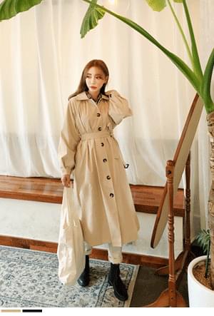 Pretty balloon trench coat to wear
