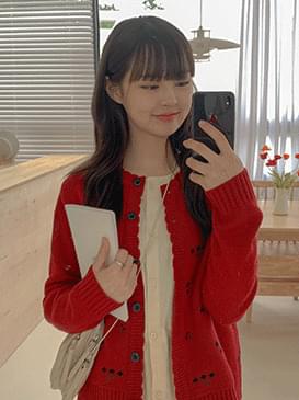Cherry knit cardigan