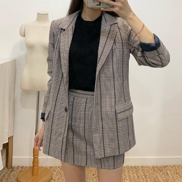 Rocky Blazer Check Two-Piece SET