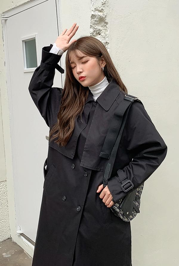 트렌디 스트랩 트렌치코트