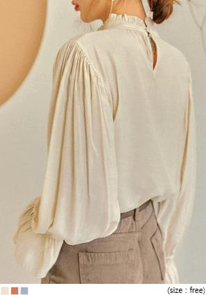 NELIA FRILL HIGH NECK BLOUSE