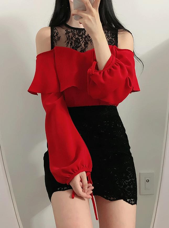 Nine lace off shoulder blouse