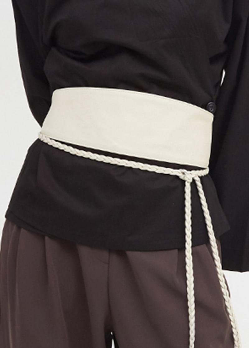 Real leather wrap belt
