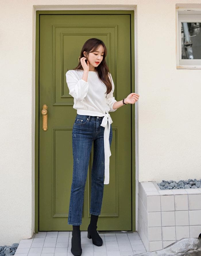 마카롱리본블라우스