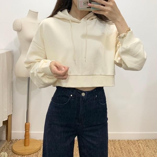 Vivid Mini Crop Hooded Sweatshirt