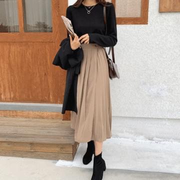 메리 하프 플리츠 스커트