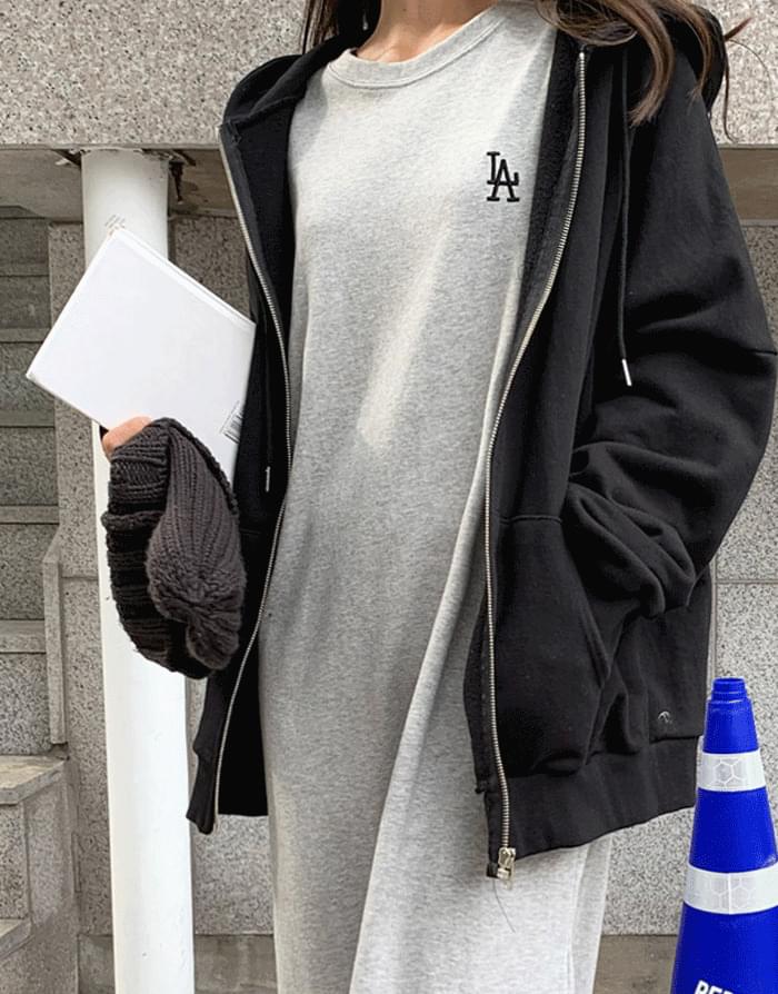 플레인오버핏후드집업