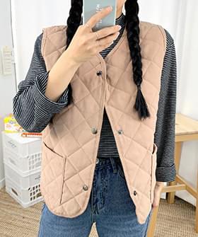 네모감자누빔조끼
