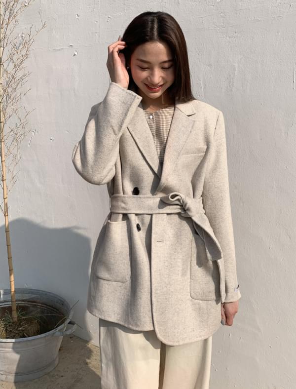 natural unbalance wool jacket