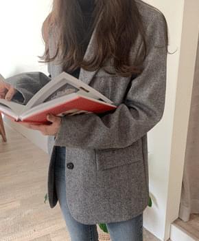 톤업 헤링본 울 자켓