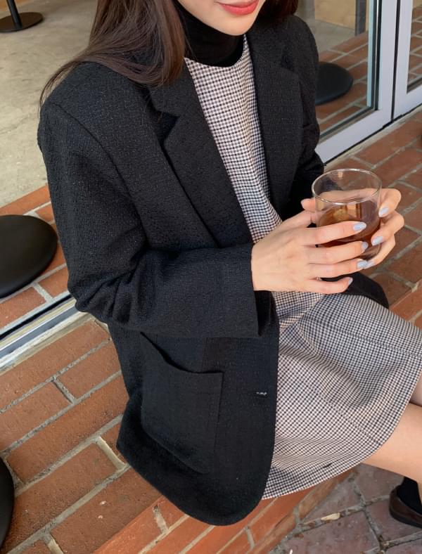 semi over fit 2-button jacket