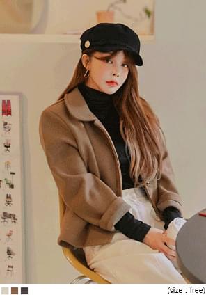 BRIO ROUND COLLAR SINGLE JACKET