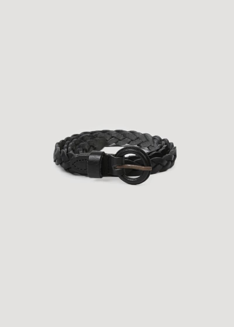 Twisted leather belt
