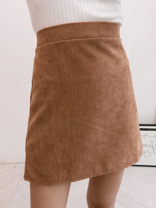 Corduroy banding skirt