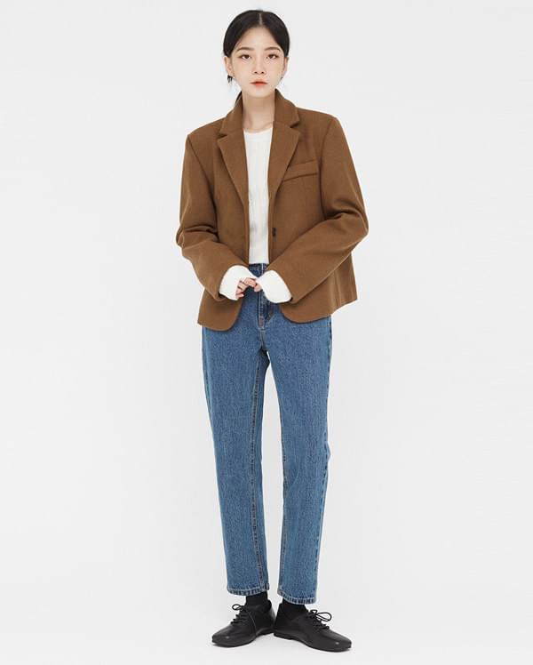 bobbi fit single wool jacket