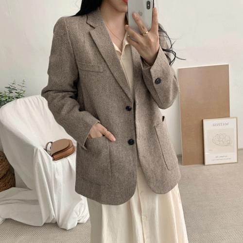 런던헤링본자켓