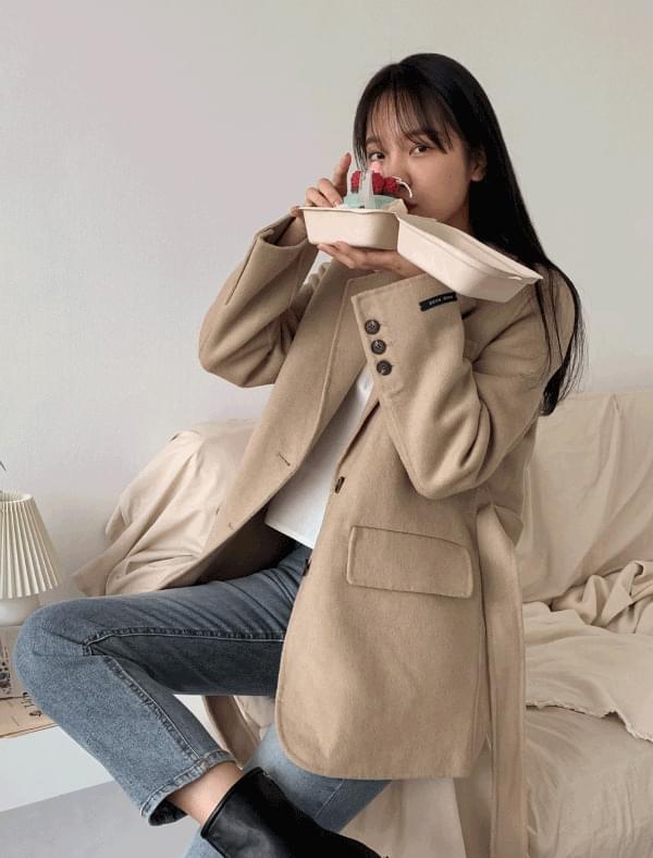 wool strap formal jacket