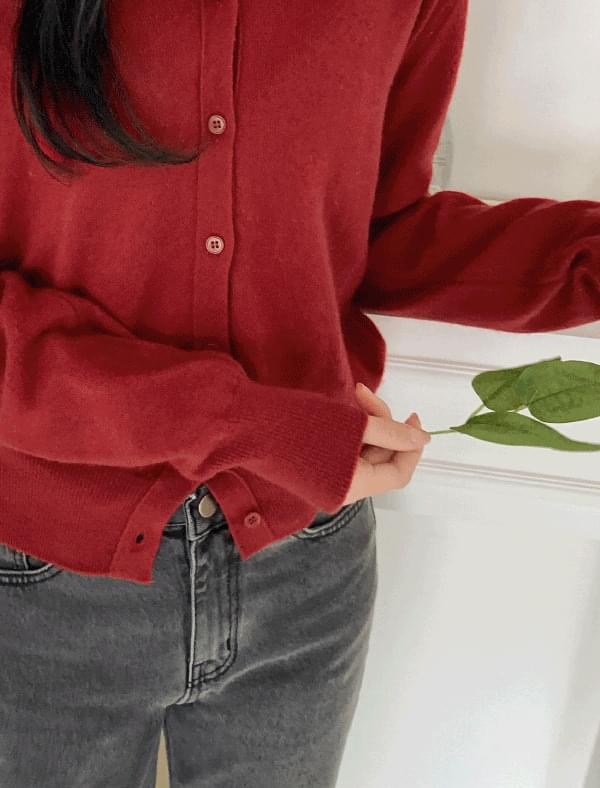 4 color basic wool cardigan