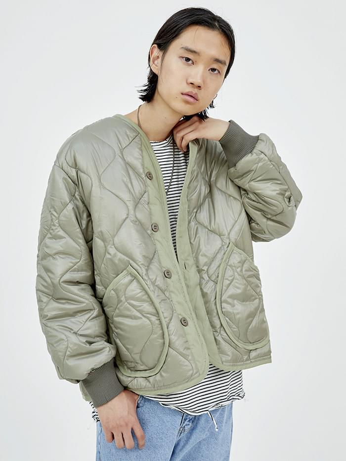 out pocket quilt jacket (2 color) - men