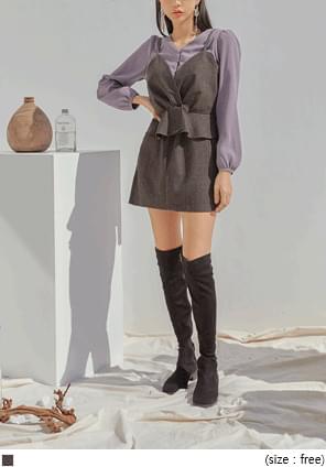 RATEL WOOL CHECK SET-UP BUSTIER