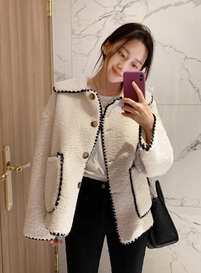 스티치 양털 jk