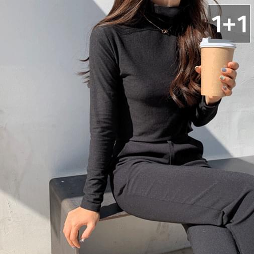 히트 발열 폴라넥 티셔츠 1+1