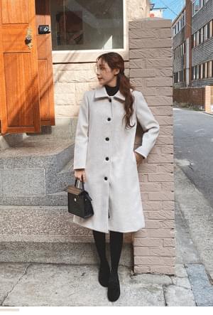 Chic single-button lining quilted coat
