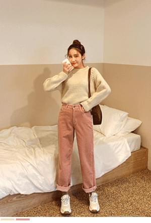 Cotton candy colored golden pants