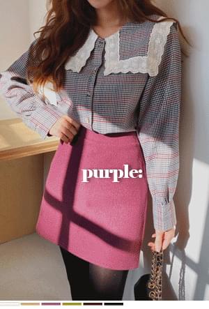Daily life fit planning wool skirt